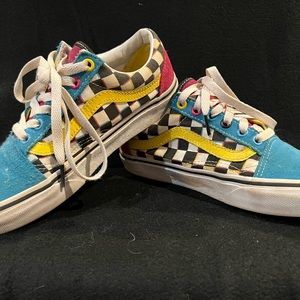 Vans, multi-colored, women’s 6.5, men’s 5.